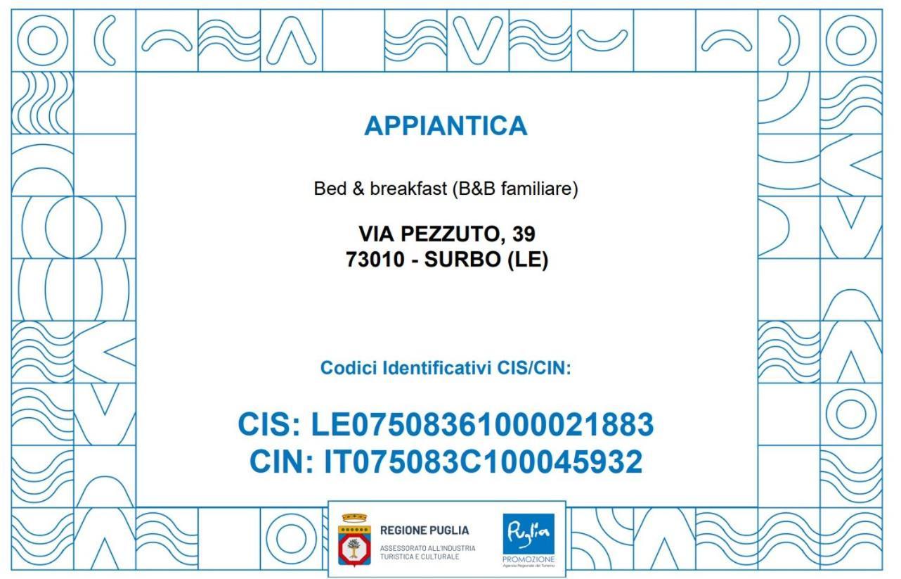 B&B Appia Antica Surbo Exterior foto